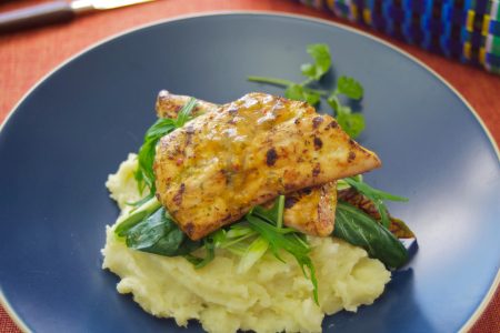 Grilled Fish Fillets with Wasabi Mashed Potatoes