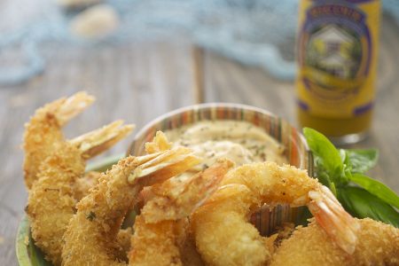 Panko Shrimp with Honey Mustard Aïoli Sauce